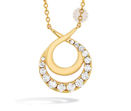 Optima Gold and Diamond Pendant
